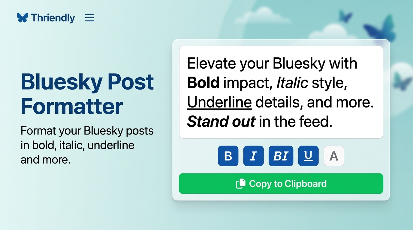 Bluesky Post Formatter preview