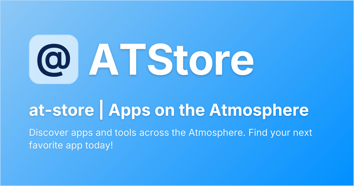 at-store | Apps on the Atmosphere